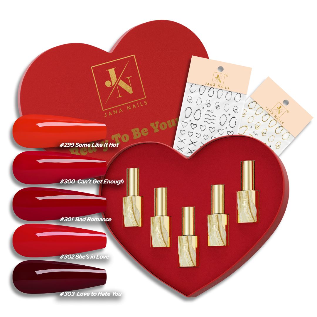 Nail flexy stickers Heart Gold