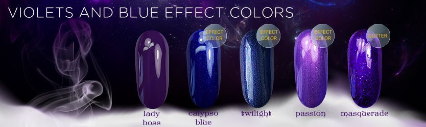 Violets & Blue Effect - Collection Ongles Violet et Bleu Intense - Jana Nails