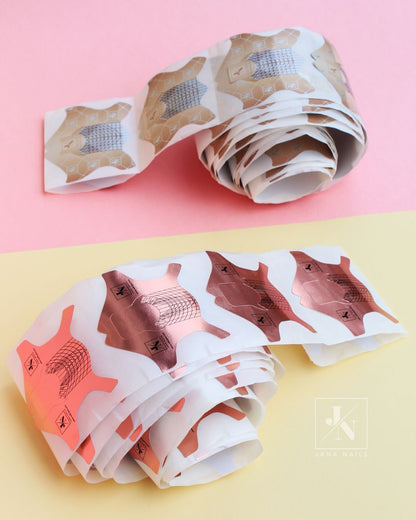 Chablons en aluminium or rose Jn / petit – 500 pièces