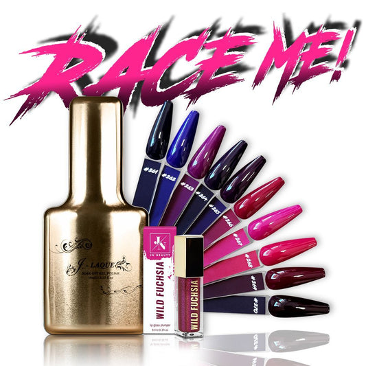 Race me! - box 10 pcs & Wild fuchsia lip gloss