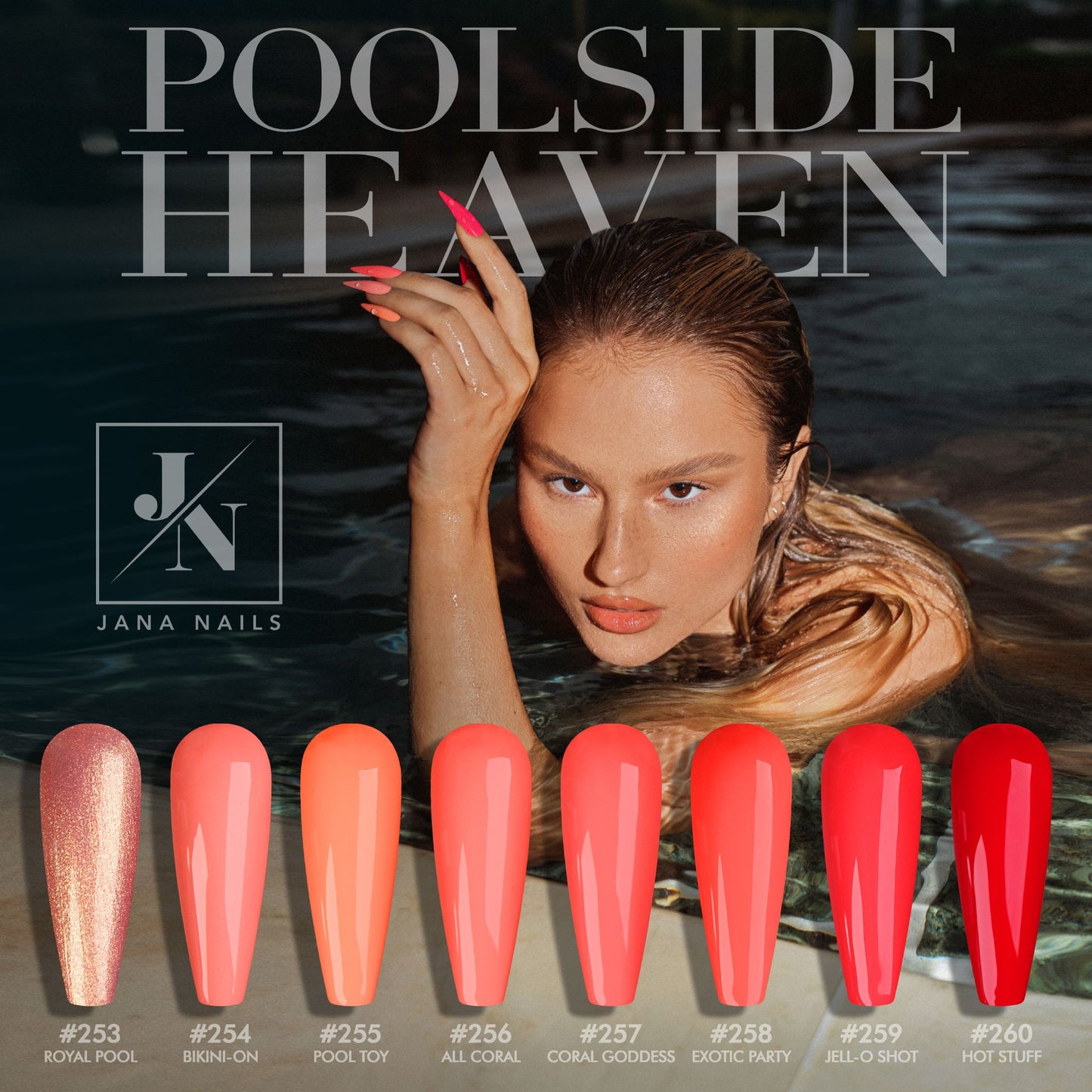 Poolside heaven coral box - 8pcs & lip oil