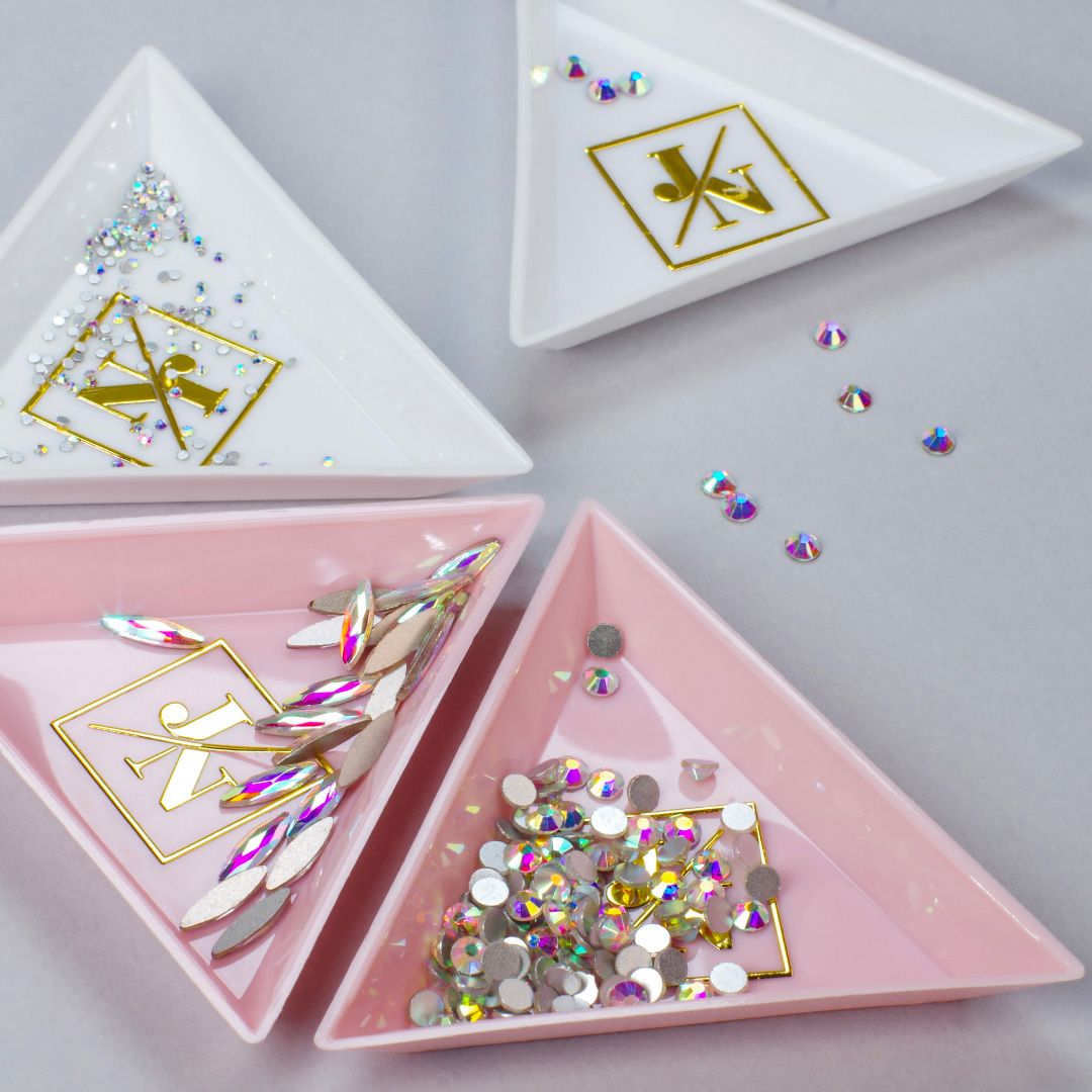 Mini plateau triangulaire en rose