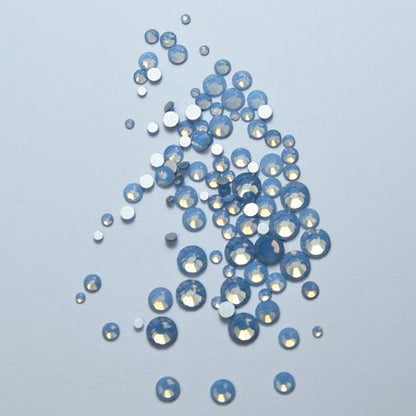 Mélange de diamants bleu opale, taille 100 pièces