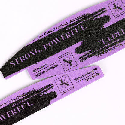 Lime à ongles céramique demi-lune 100/150 – Strong & Powerful