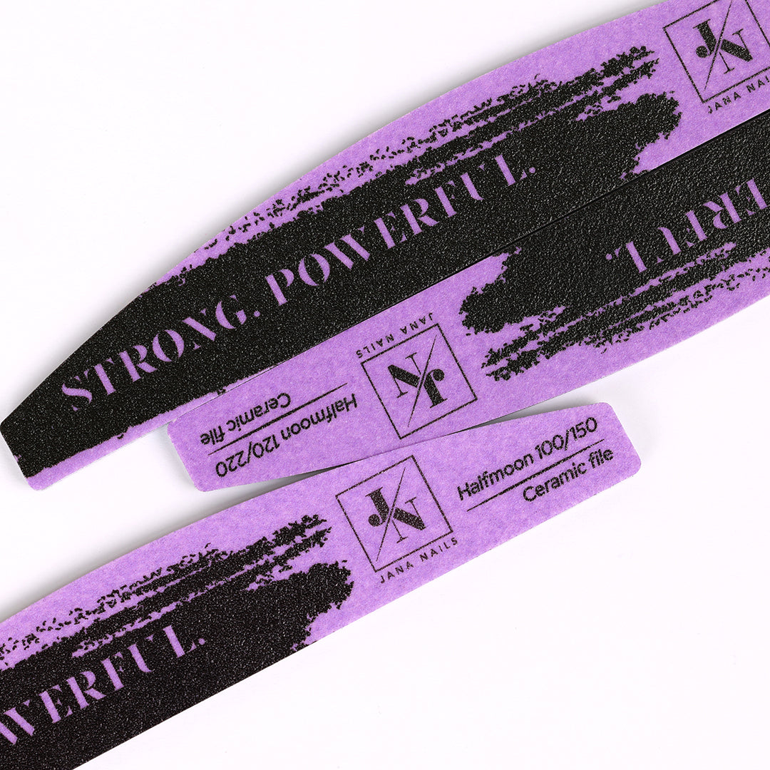 Lime à ongles céramique demi-lune 120/220 – Strong & Powerful