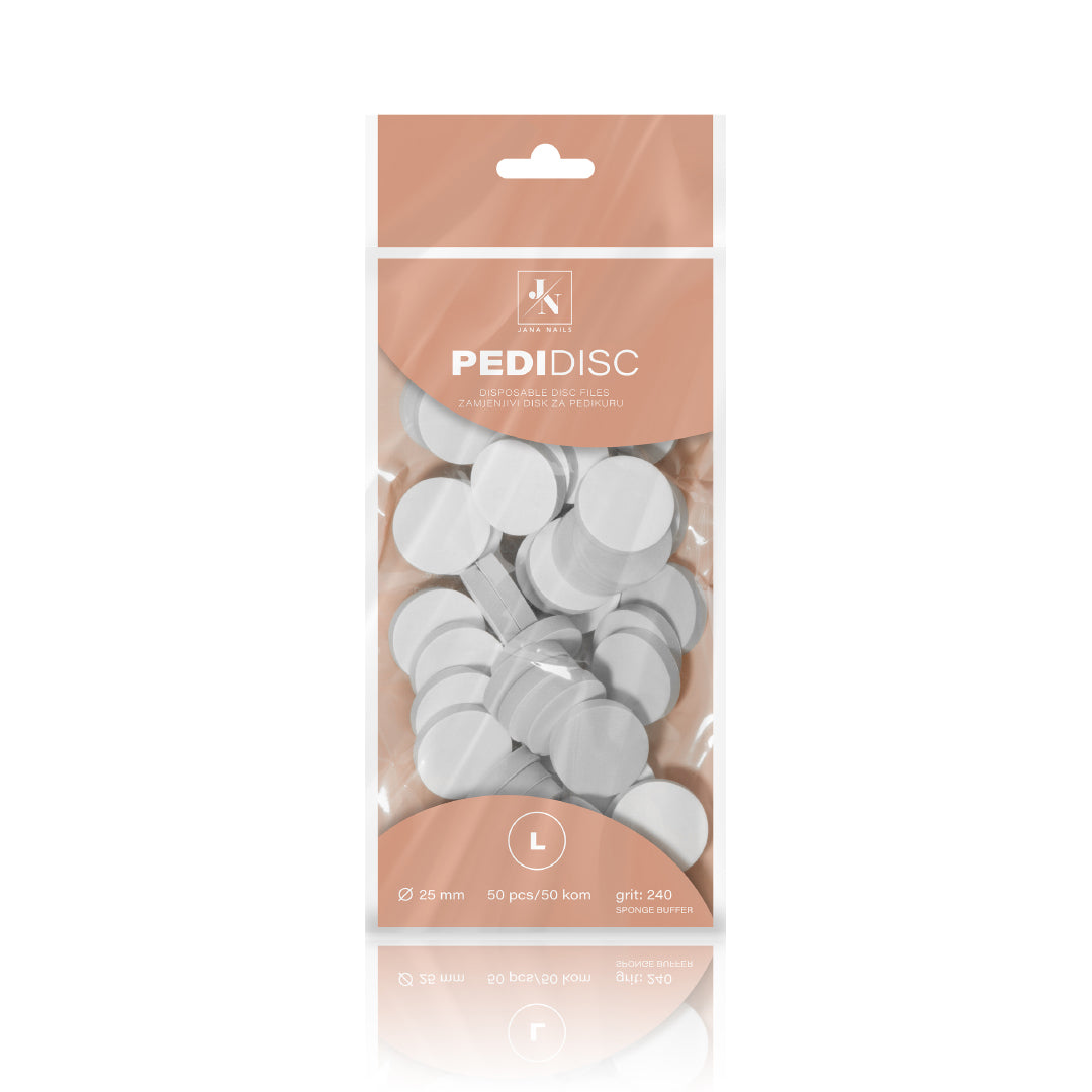 Disques jetables PediDisc taille L – disque mousse abrasive grain 240 – 50 pièces