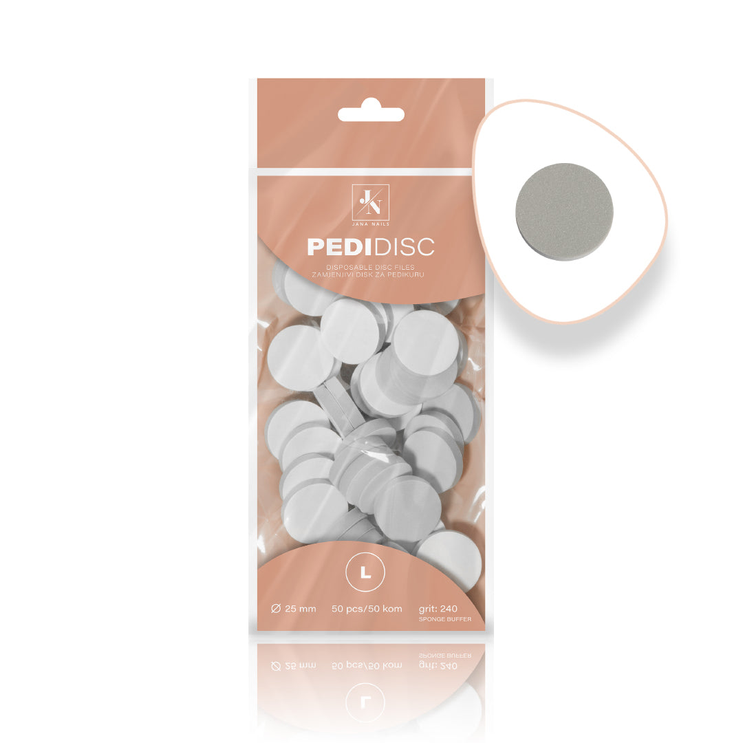 Disques jetables PediDisc taille L – disque mousse abrasive grain 240 – 50 pièces