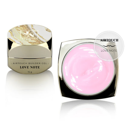 AirTouch builder gel Love Note 15g – pot rose laiteux pour ongles professionnels